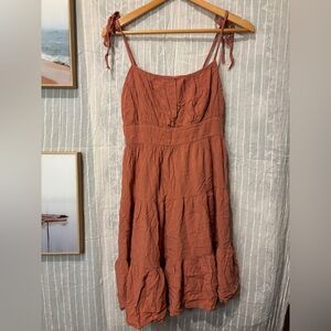 GRAE flowy dress in burnt orange